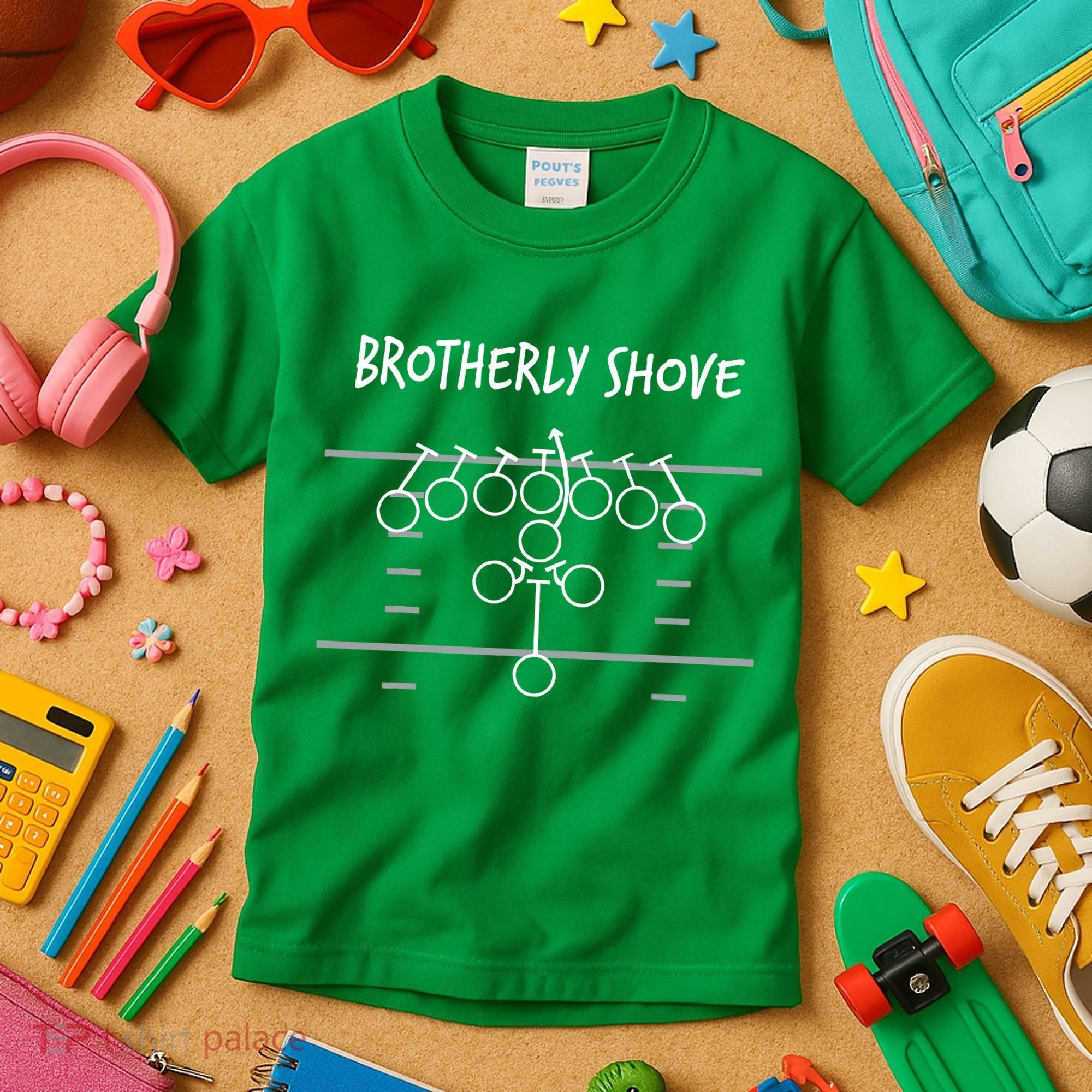 Eagles Nick Sirianni Brotherly Shove Kids T-Shirt