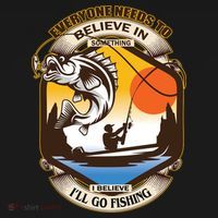 Everyone Needs To Believe In Something I Believe I'll Go Fishing Women's Hoodie thumb 2