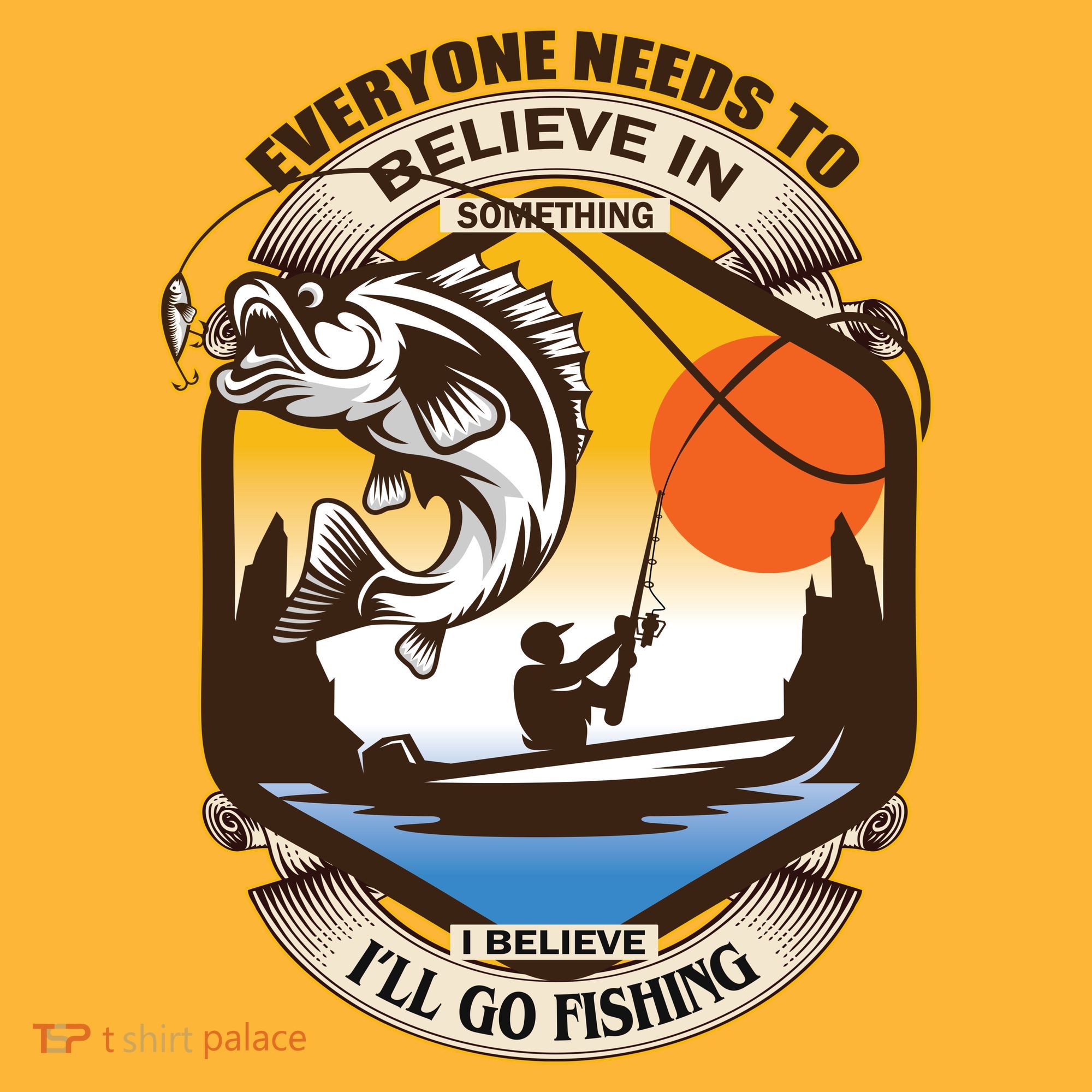 Everyone Needs To Believe In Something I Believe I'll Go Fishing Baby Bodysuit
