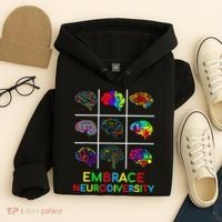 Embrace Neurodiversity Video Game Autism Awareness ASD Hoodie thumb 4