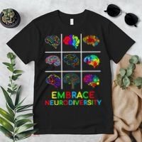 Embrace Neurodiversity Video Game Autism Awareness ASD Premium T-Shirt thumb 2