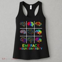 Embrace Neurodiversity Video Game Autism Awareness ASD Women's Tank Top thumb 3