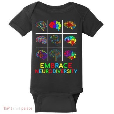 Embrace Neurodiversity Video Game Autism Awareness ASD Baby Bodysuit