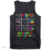 Embrace Neurodiversity Video Game Autism Awareness ASD Tank Top thumb 0