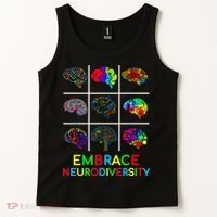 Embrace Neurodiversity Video Game Autism Awareness ASD Tank Top thumb 2