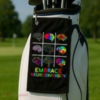 Embrace Neurodiversity Video Game Autism Awareness ASD Golf Towel thumb 2