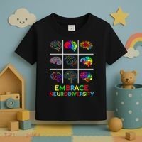Embrace Neurodiversity Video Game Autism Awareness ASD Toddler T-Shirt thumb 3