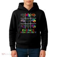 Embrace Neurodiversity Video Game Autism Awareness ASD Kids Hoodie thumb 4