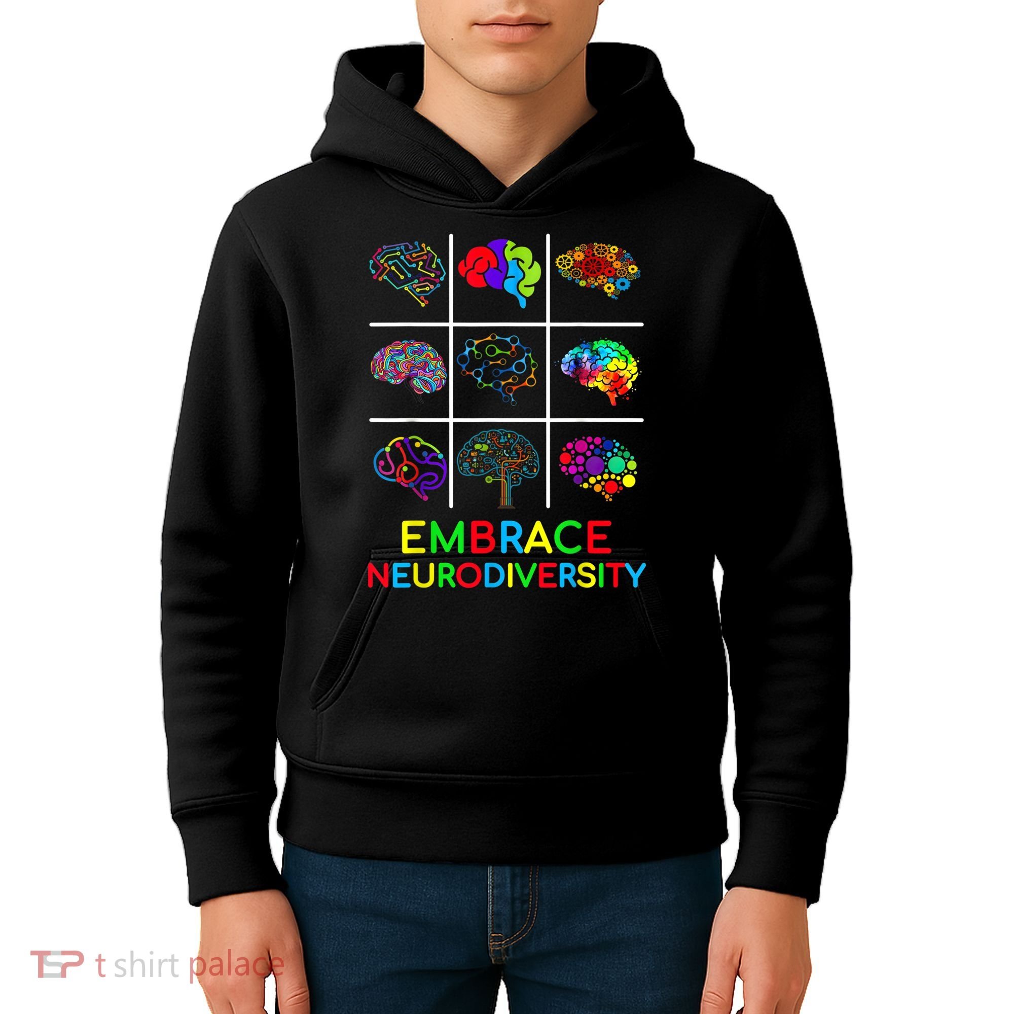 Embrace Neurodiversity Video Game Autism Awareness ASD Kids Hoodie