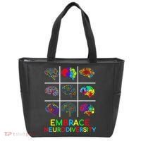 Embrace Neurodiversity Video Game Autism Awareness ASD Tote Bag thumb 0