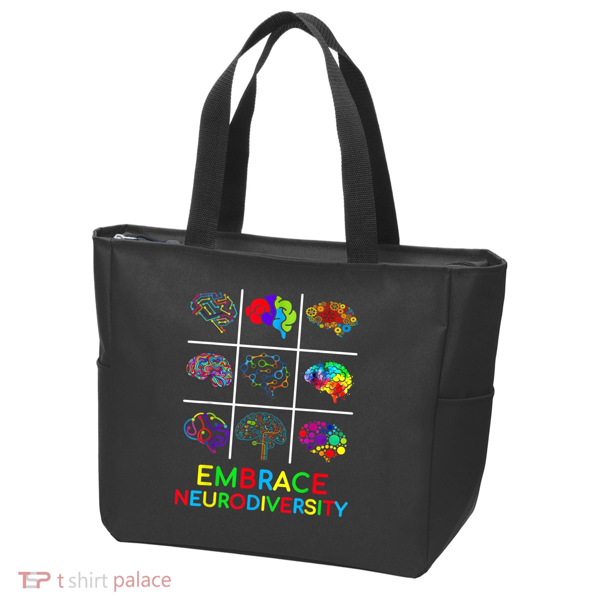 Embrace Neurodiversity Video Game Autism Awareness ASD Tote Bag