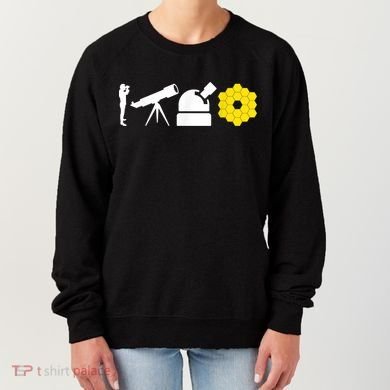 Evolution Of Astronomy Telescopes James Webb Space Telescope Women's Sweatshirt