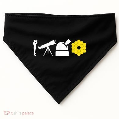 Evolution Of Astronomy Telescopes James Webb Space Telescope USA-Made Doggie Bandana