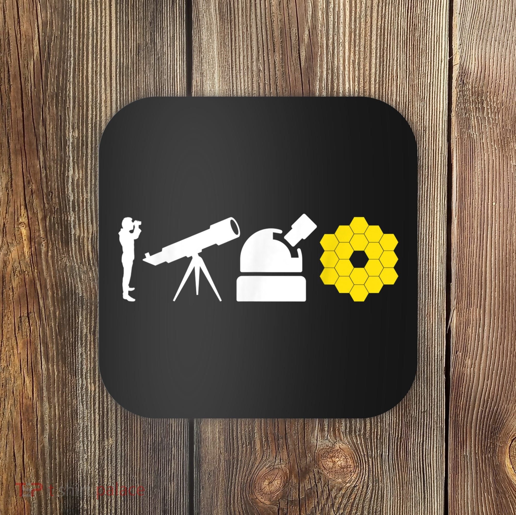 Evolution Of Astronomy Telescopes James Webb Space Telescope Coaster