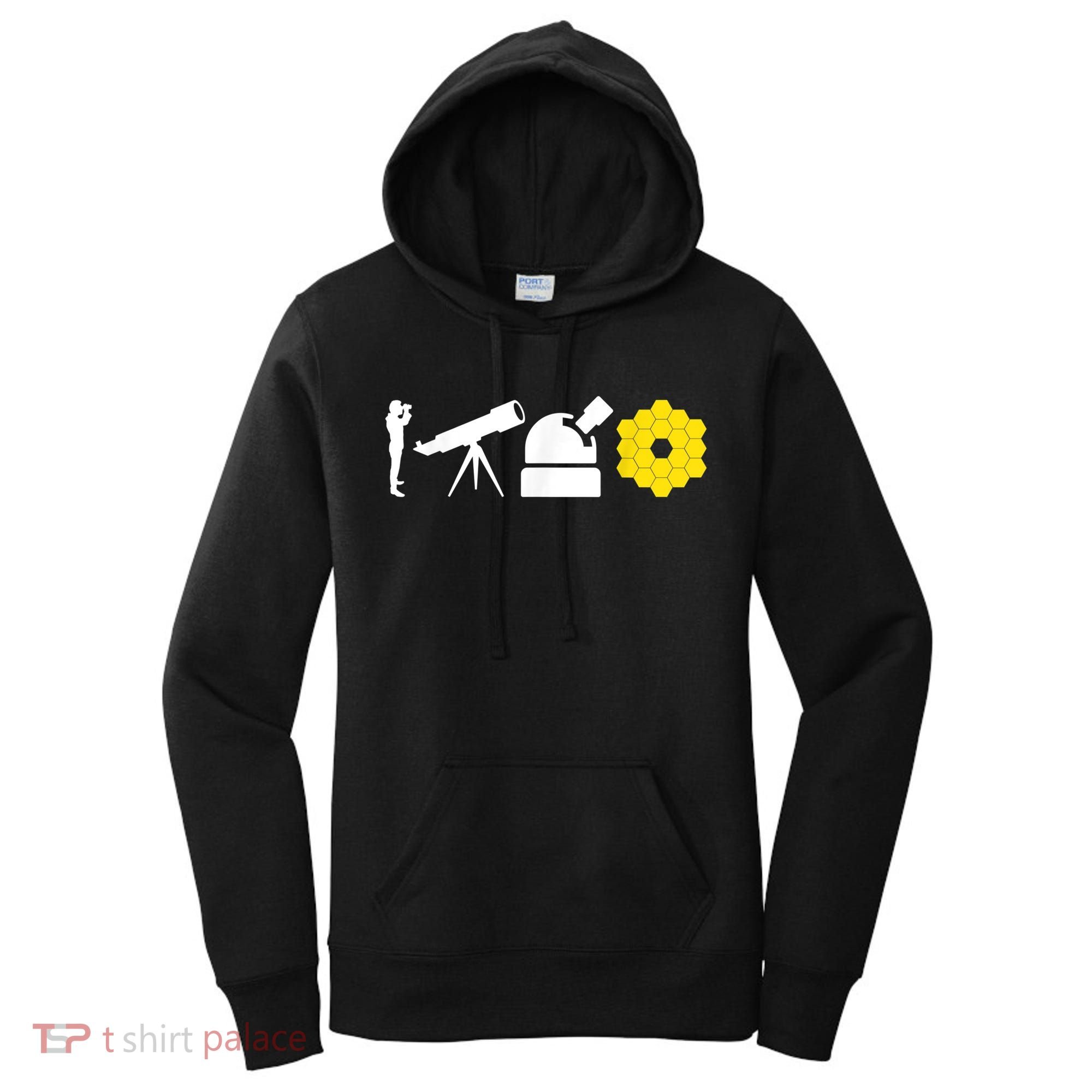 Evolution Of Astronomy Telescopes James Webb Space Telescope Women's Hoodie