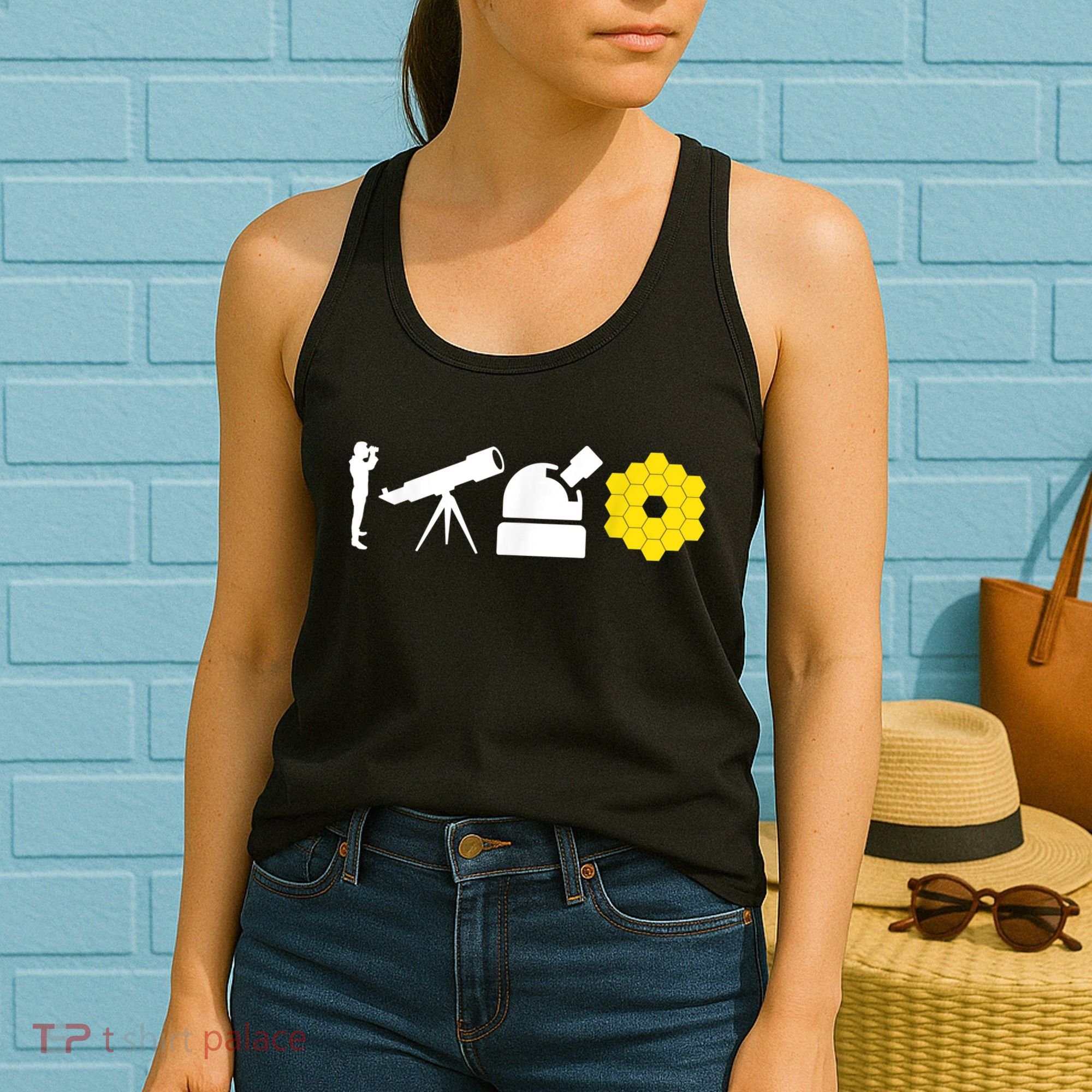 Evolution Of Astronomy Telescopes James Webb Space Telescope Women's Tank Top