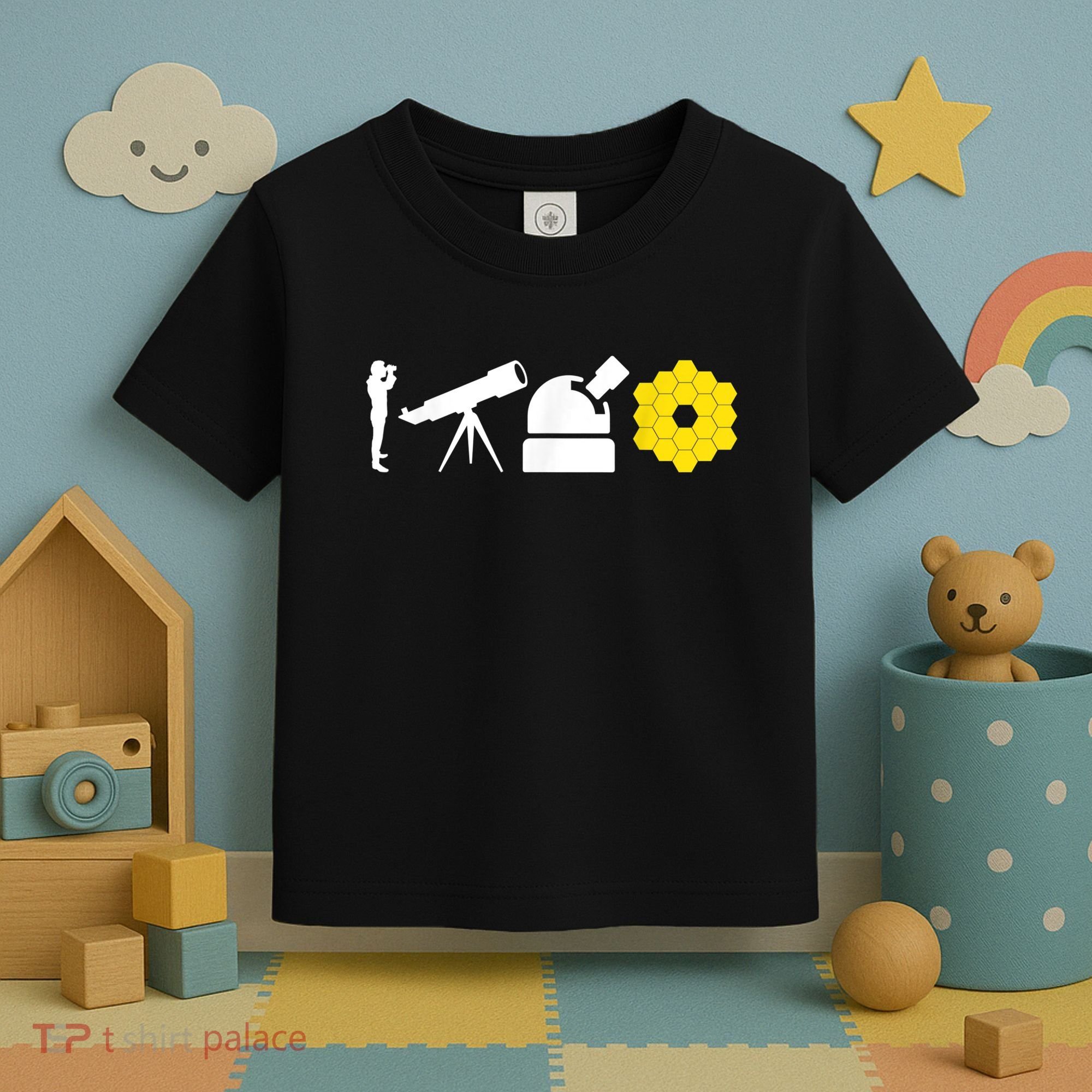 Evolution Of Astronomy Telescopes James Webb Space Telescope Toddler T-Shirt