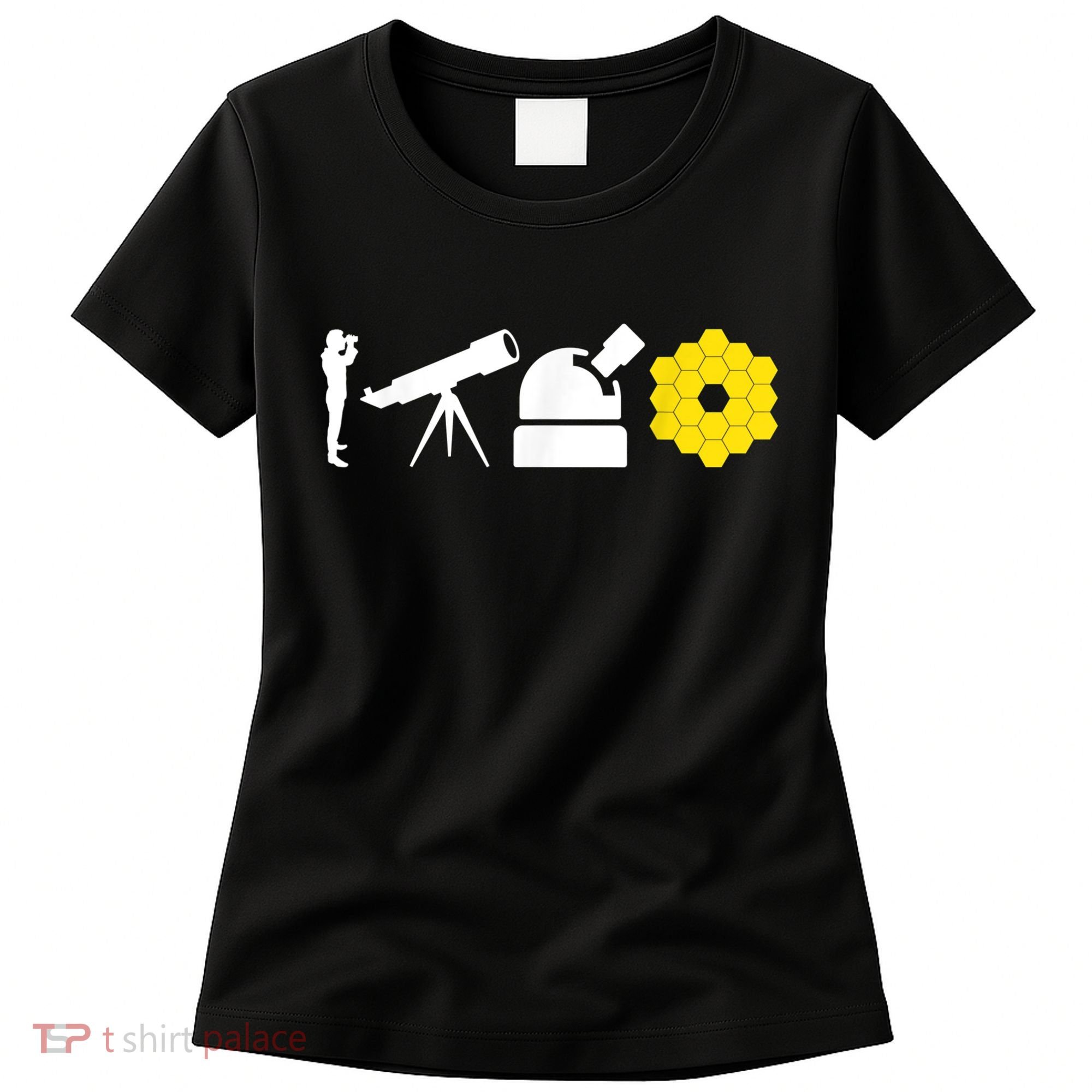Evolution Of Astronomy Telescopes James Webb Space Telescope Women's T-Shirt