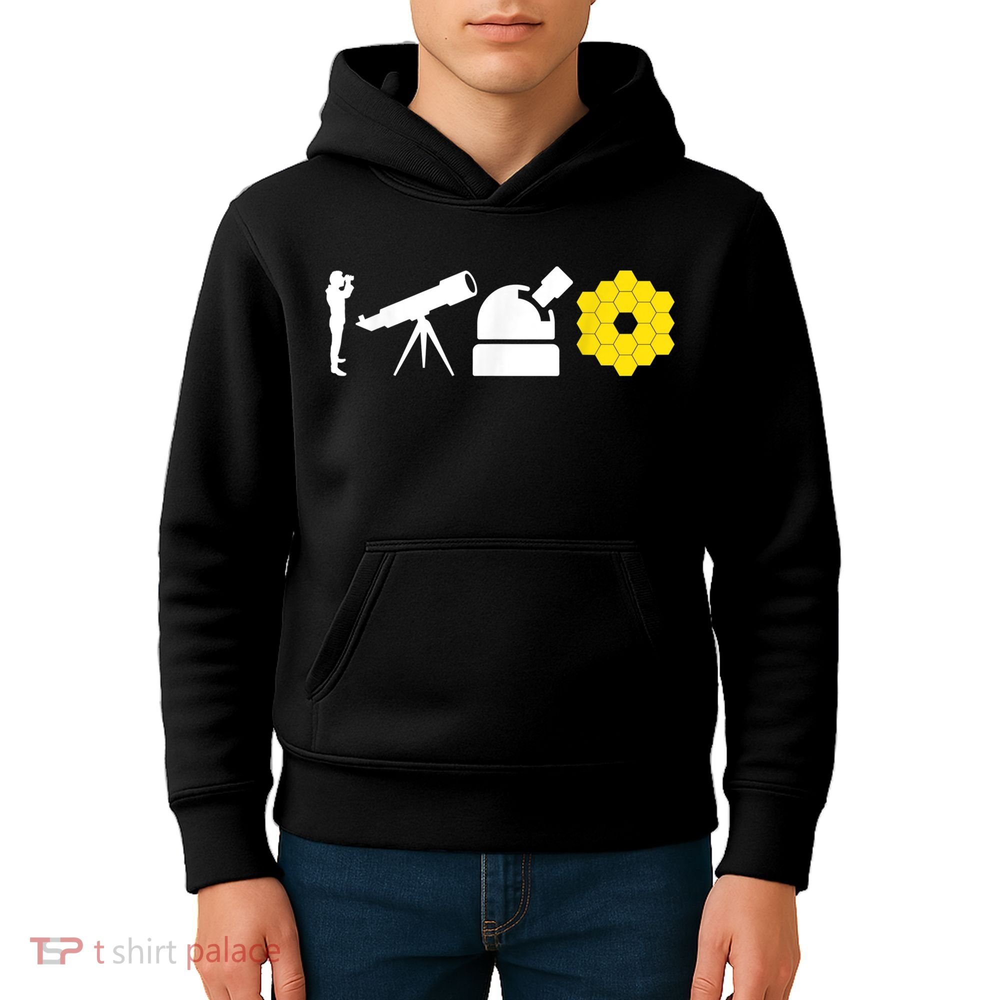 Evolution Of Astronomy Telescopes James Webb Space Telescope Kids Hoodie
