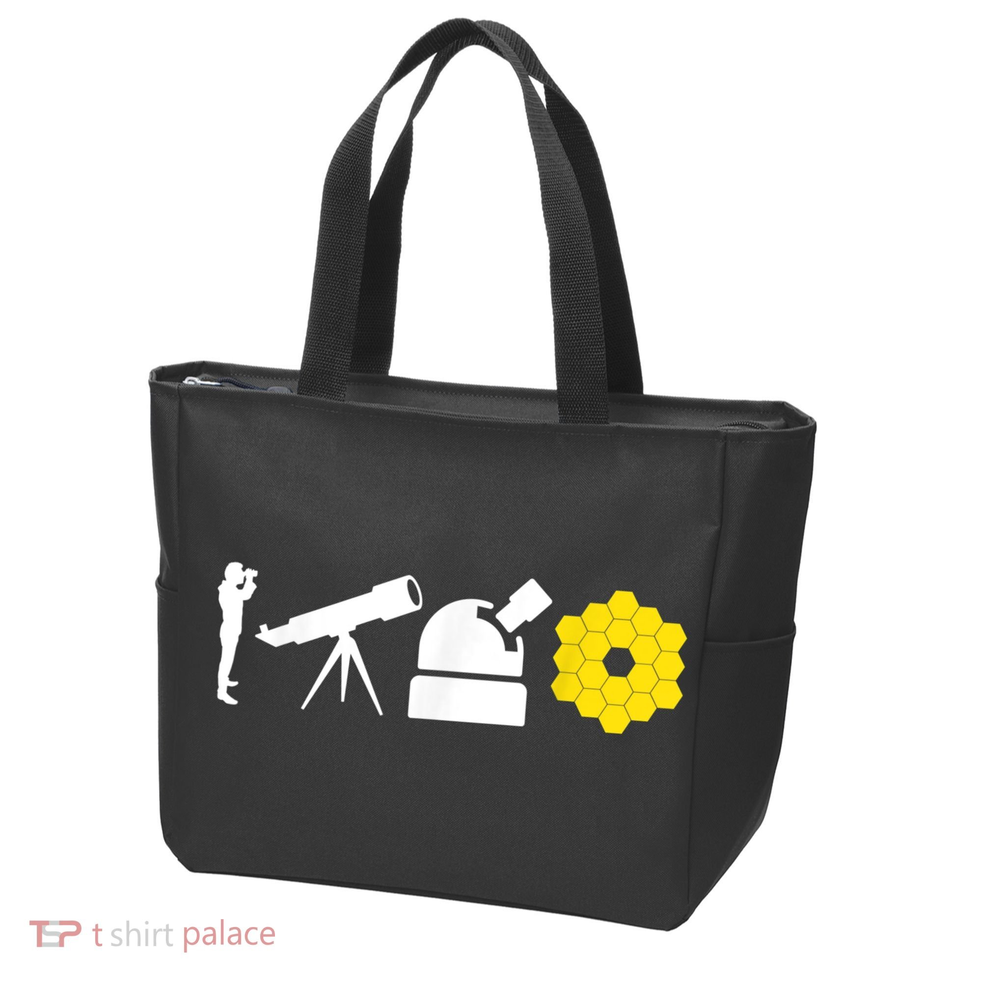 Evolution Of Astronomy Telescopes James Webb Space Telescope Tote Bag