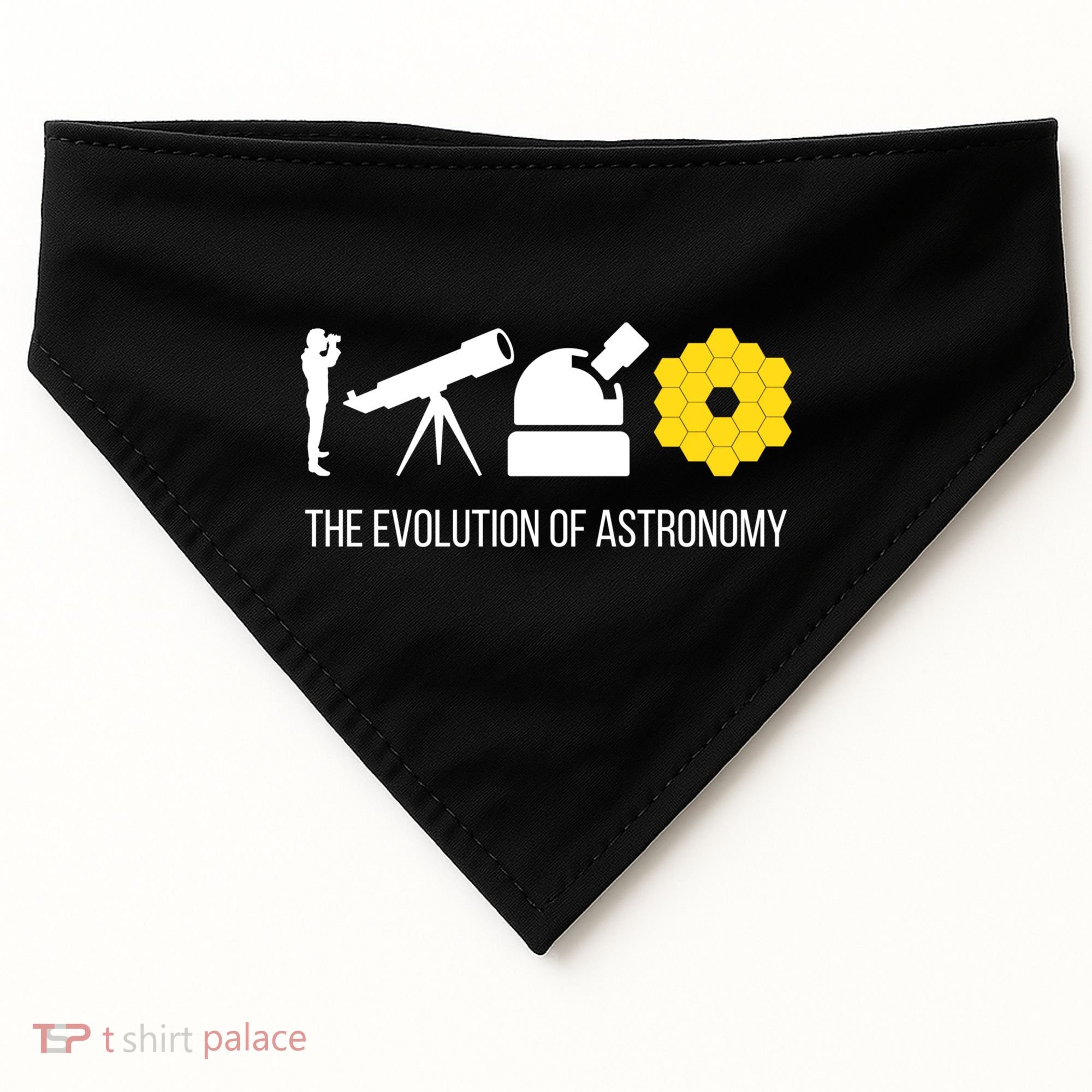 Evolution Of Astronomy Telescope James Webb Space Telescope Gift USA-Made Doggie Bandana