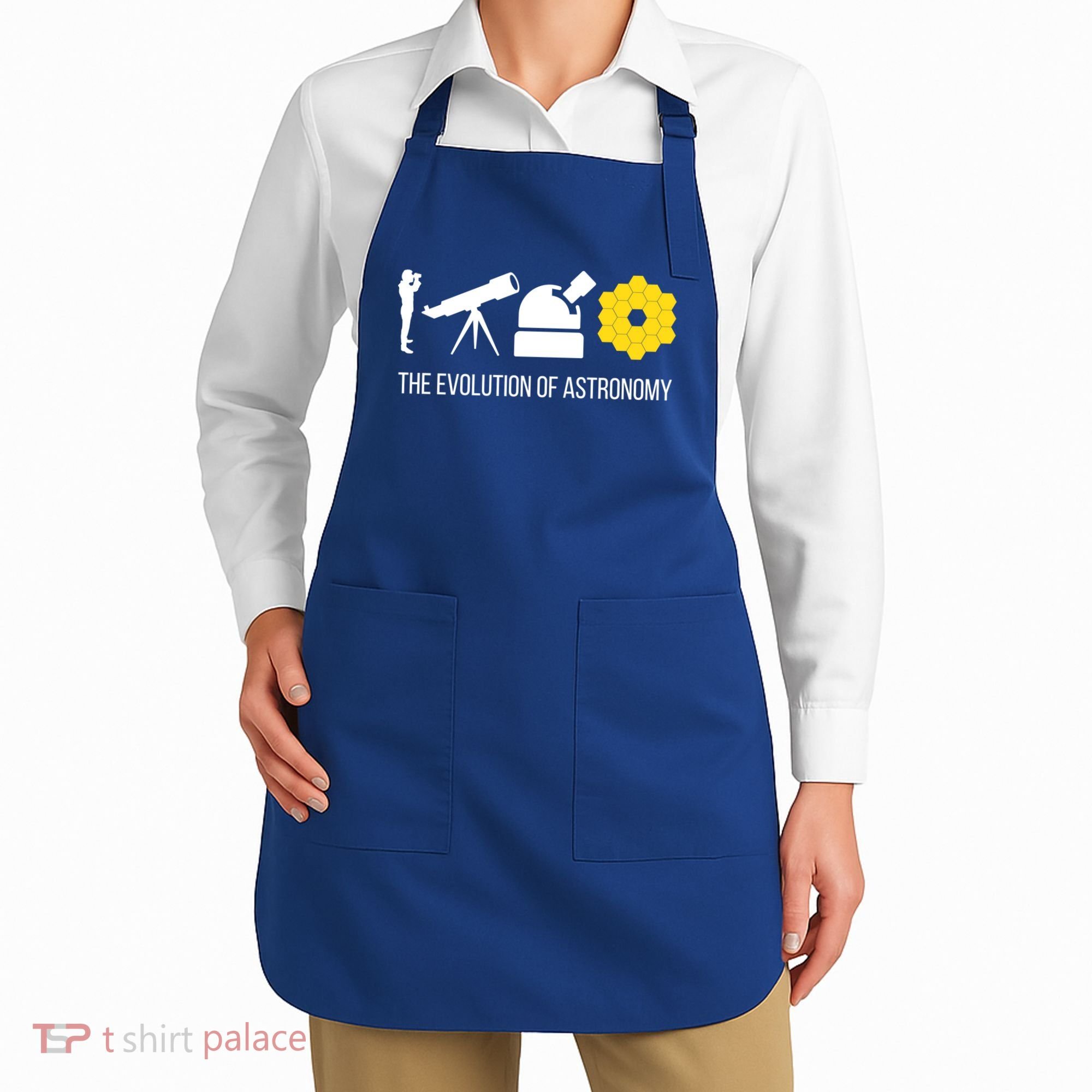 Evolution Of Astronomy Telescope James Webb Space Telescope Gift Apron