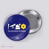 Evolution Of Astronomy Telescope James Webb Space Telescope Gift Button thumb 0