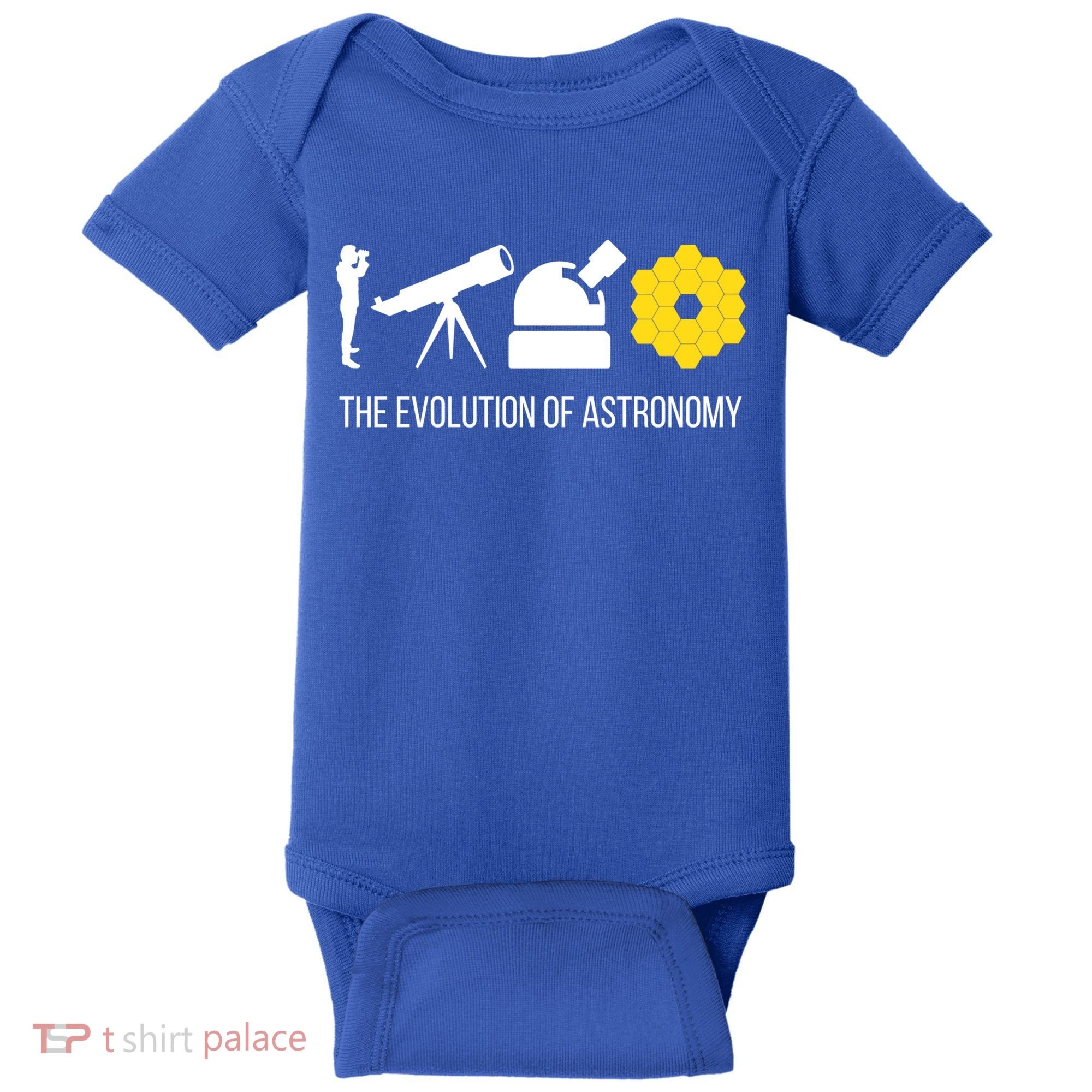 Evolution Of Astronomy Telescope James Webb Space Telescope Gift Baby Bodysuit