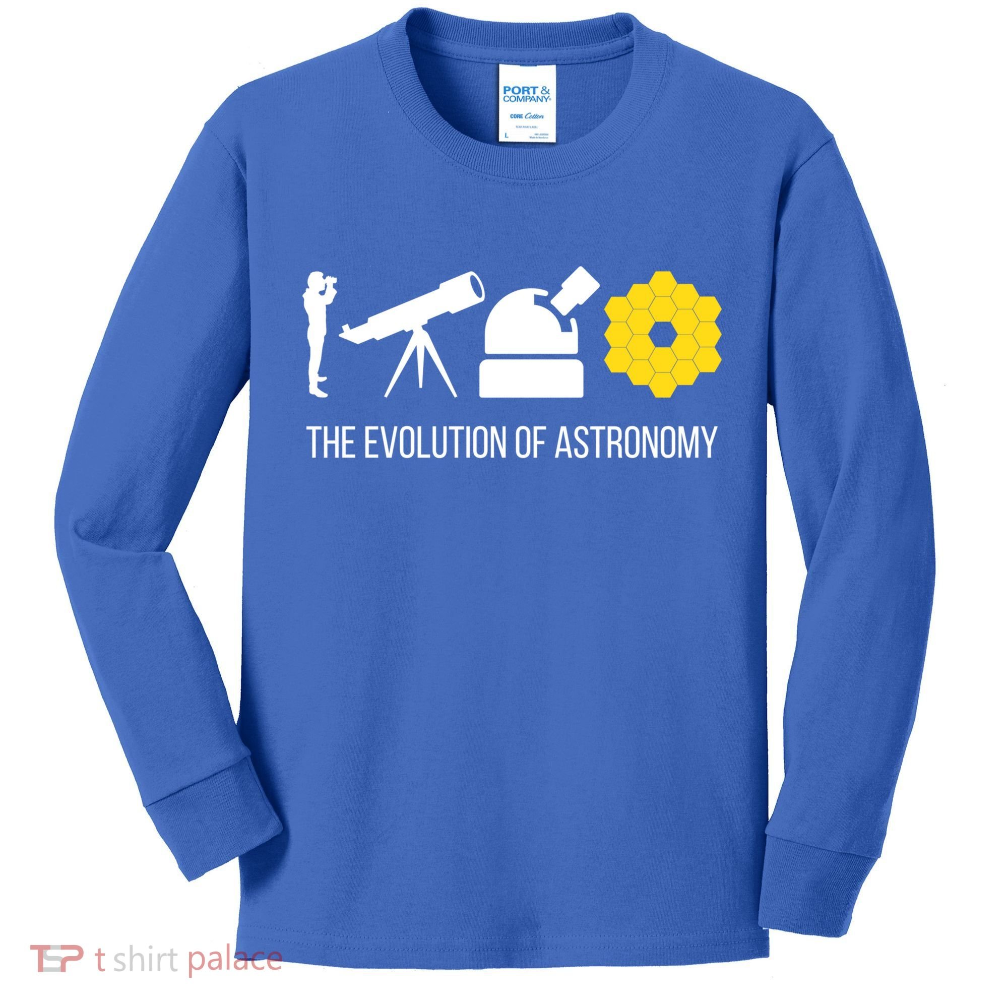 Evolution Of Astronomy Telescope James Webb Space Telescope Gift Kids Long Sleeve Shirt
