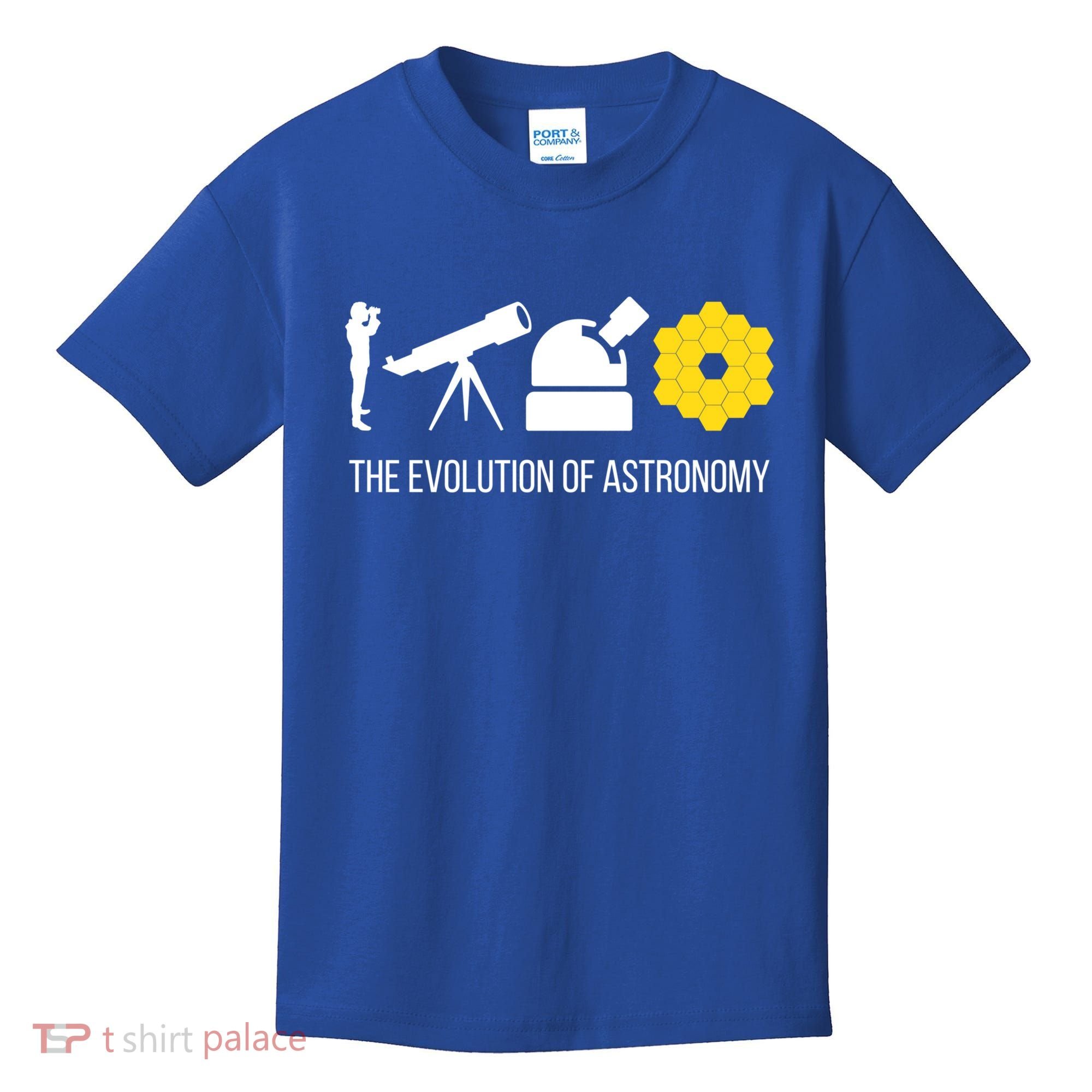 Evolution Of Astronomy Telescope James Webb Space Telescope Gift Kids T-Shirt