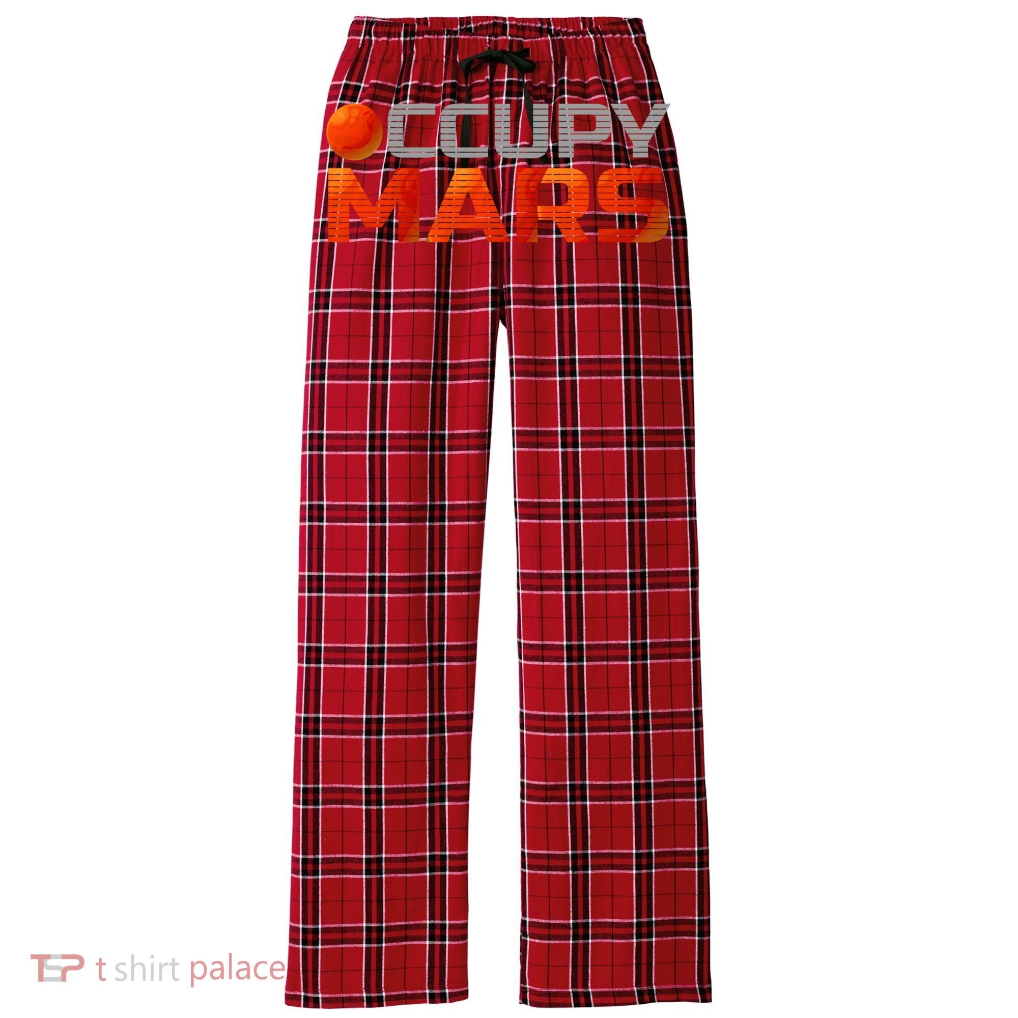 Explorer Occupygiftmars Astronomy Gift Women's Flannel Plaid Pajama Pants