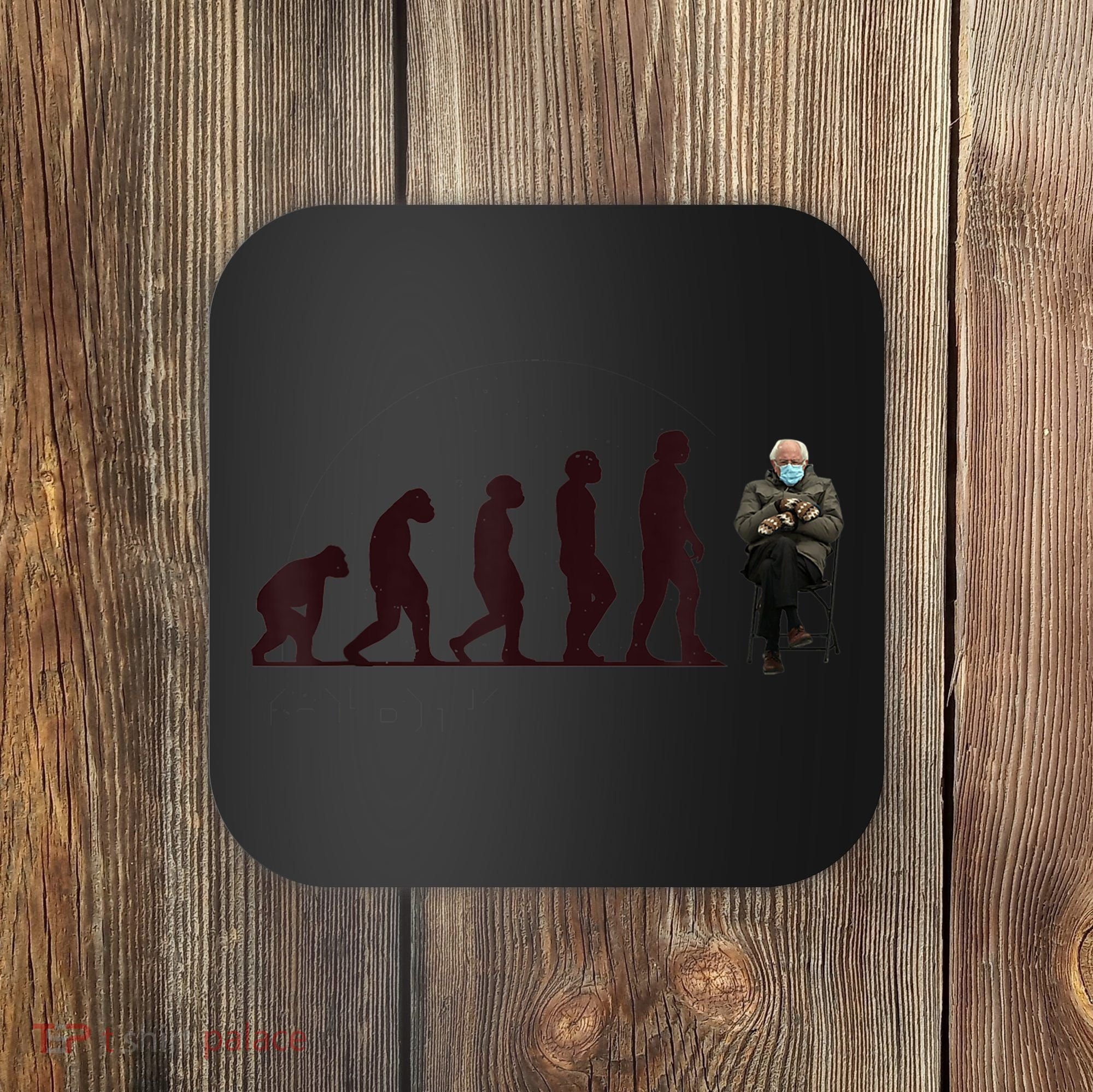 Evolution Of Bernie Sanders Mittens Meme Coaster