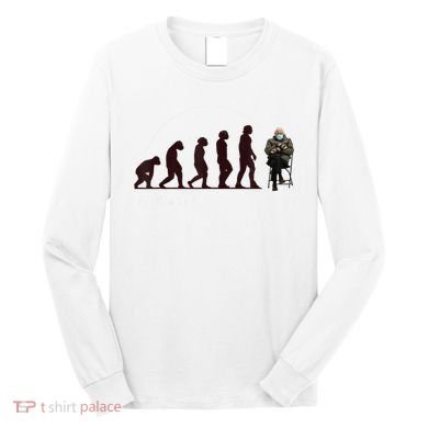 Evolution Of Bernie Sanders Mittens Meme Long Sleeve Shirt
