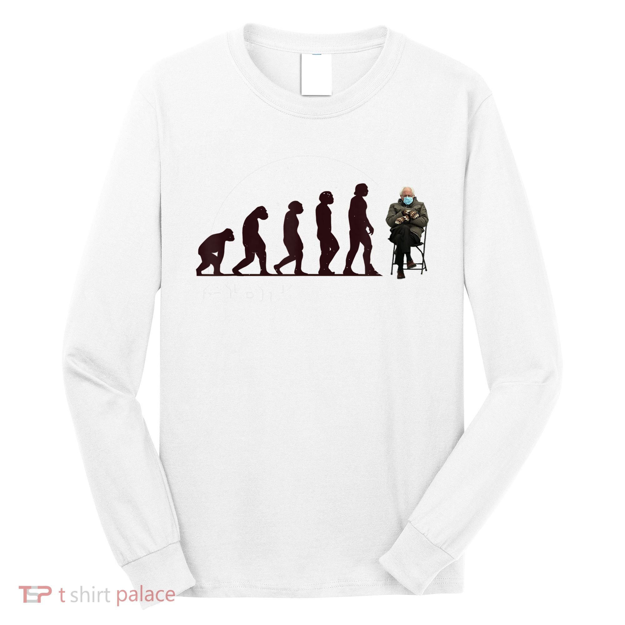 Evolution Of Bernie Sanders Mittens Meme Long Sleeve Shirt
