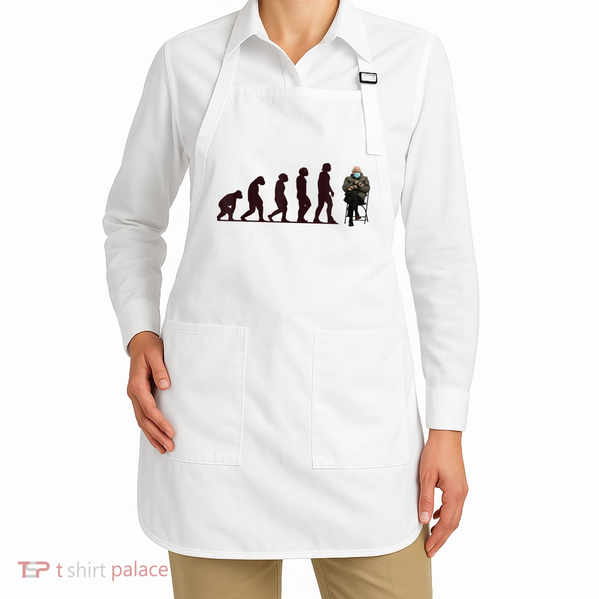 Evolution Of Bernie Sanders Mittens Meme Apron