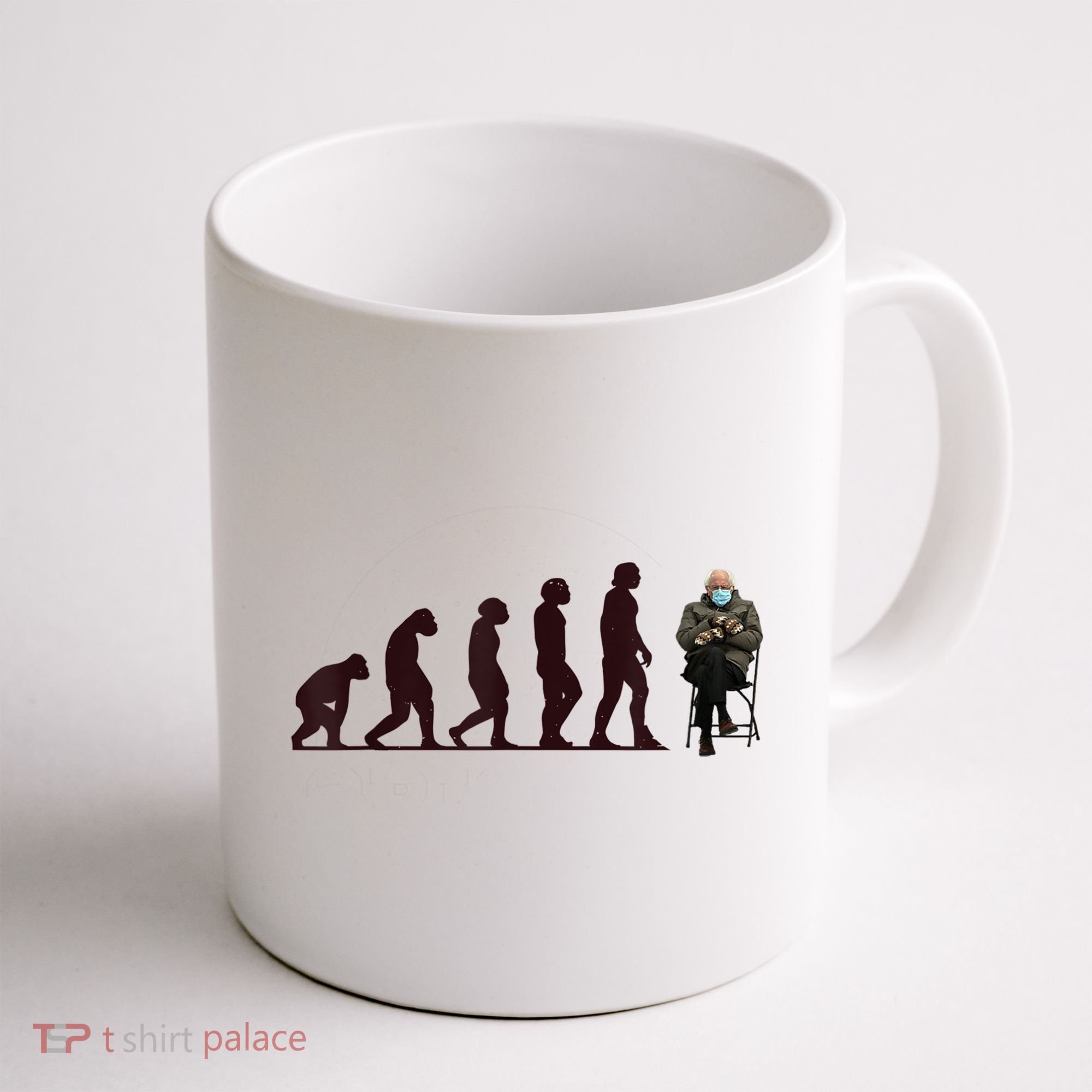 Evolution Of Bernie Sanders Mittens Meme Coffee Mug