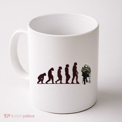 Evolution Of Bernie Sanders Mittens Meme Coffee Mug