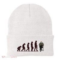 Evolution Of Bernie Sanders Mittens Meme Beanie thumb 0