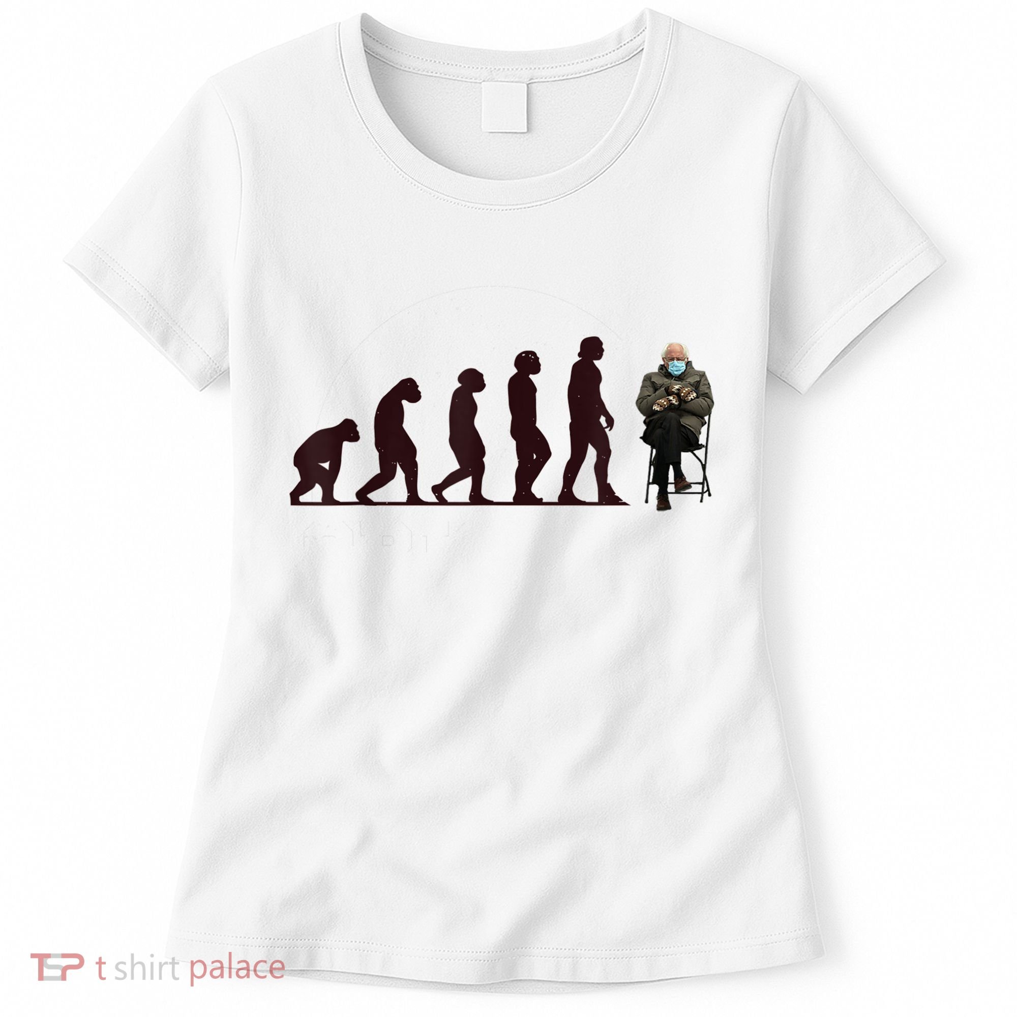 Evolution Of Bernie Sanders Mittens Meme Women's T-Shirt