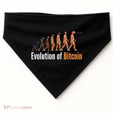 Evolution Of Bitcoin, Ape To Man, Crypto, Cryptocurrency, HODL Bitcoin USA-Made Doggie Bandana