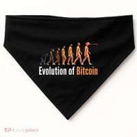 Evolution Of Bitcoin, Ape To Man, Crypto, Cryptocurrency, HODL Bitcoin USA-Made Doggie Bandana thumb 0
