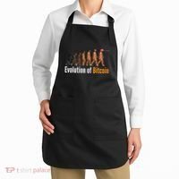 Evolution Of Bitcoin, Ape To Man, Crypto, Cryptocurrency, HODL Bitcoin Apron thumb 2