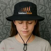 Evolution Of Bitcoin, Ape To Man, Crypto, Cryptocurrency, HODL Bitcoin Bucket Hat thumb 3