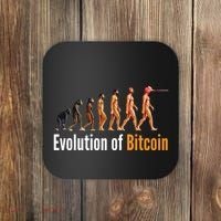 Evolution Of Bitcoin, Ape To Man, Crypto, Cryptocurrency, HODL Bitcoin Coaster thumb 0