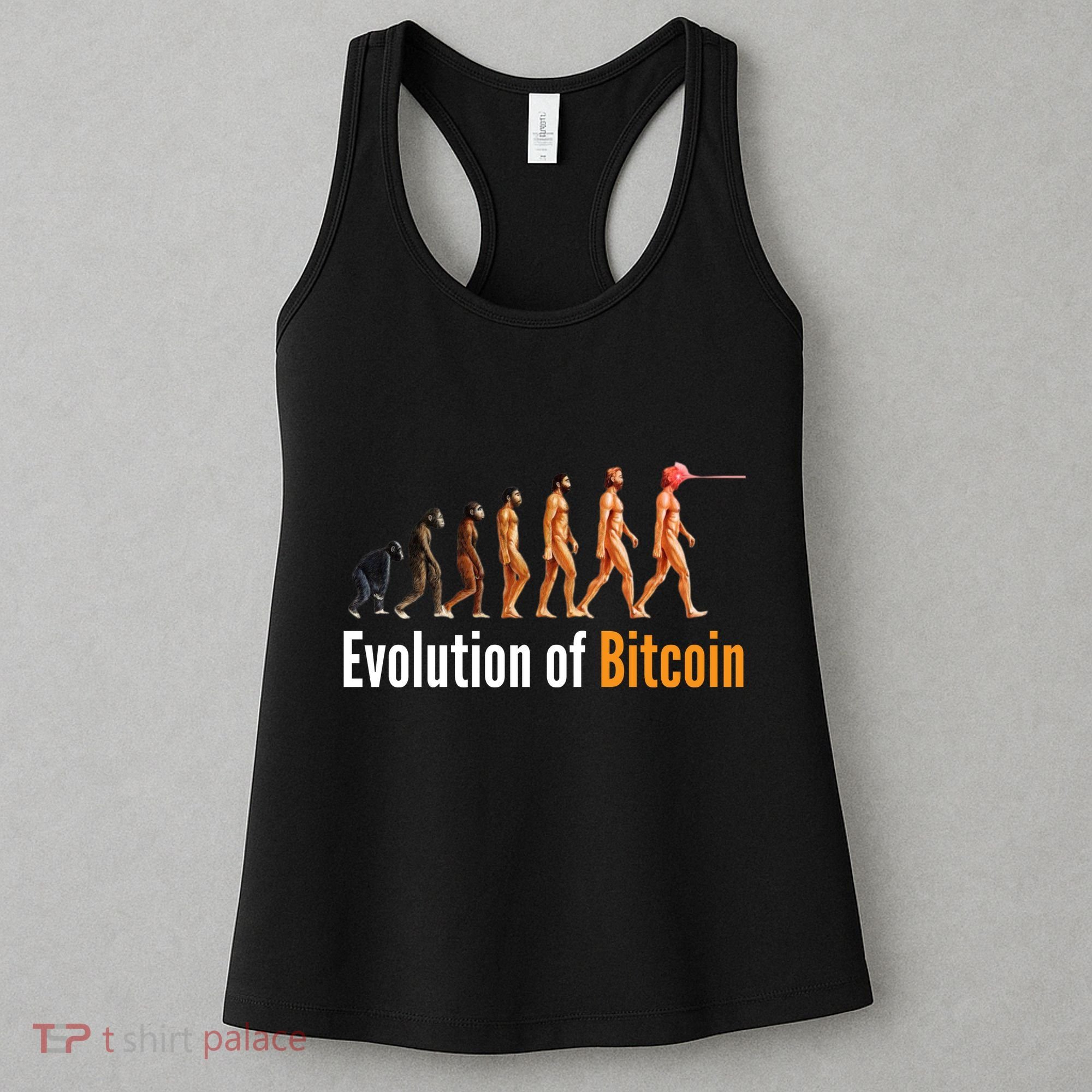 Evolution Of Bitcoin, Ape To Man, Crypto, Cryptocurrency, HODL Bitcoin Women's Tank Top