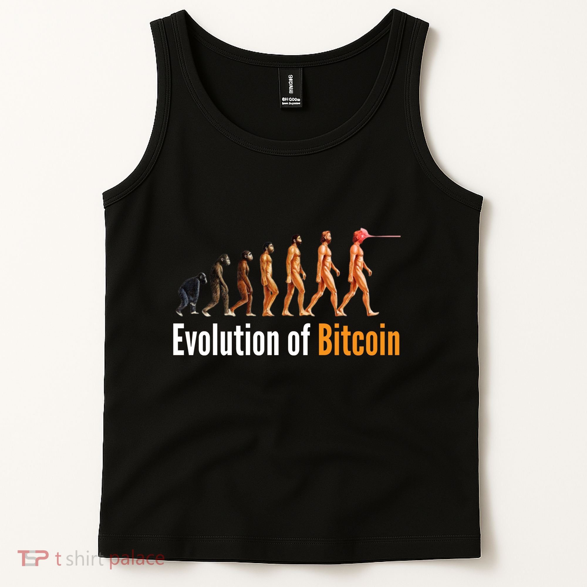 Evolution Of Bitcoin, Ape To Man, Crypto, Cryptocurrency, HODL Bitcoin Tank Top