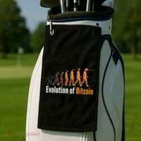 Evolution Of Bitcoin, Ape To Man, Crypto, Cryptocurrency, HODL Bitcoin Golf Towel thumb 2