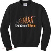 Evolution Of Bitcoin, Ape To Man, Crypto, Cryptocurrency, HODL Bitcoin Kids Sweatshirt thumb 0