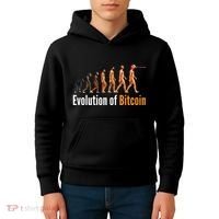 Evolution Of Bitcoin, Ape To Man, Crypto, Cryptocurrency, HODL Bitcoin Kids Hoodie thumb 4