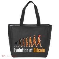 Evolution Of Bitcoin, Ape To Man, Crypto, Cryptocurrency, HODL Bitcoin Tote Bag thumb 0